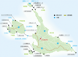 宮古島の観光スポットマップ
